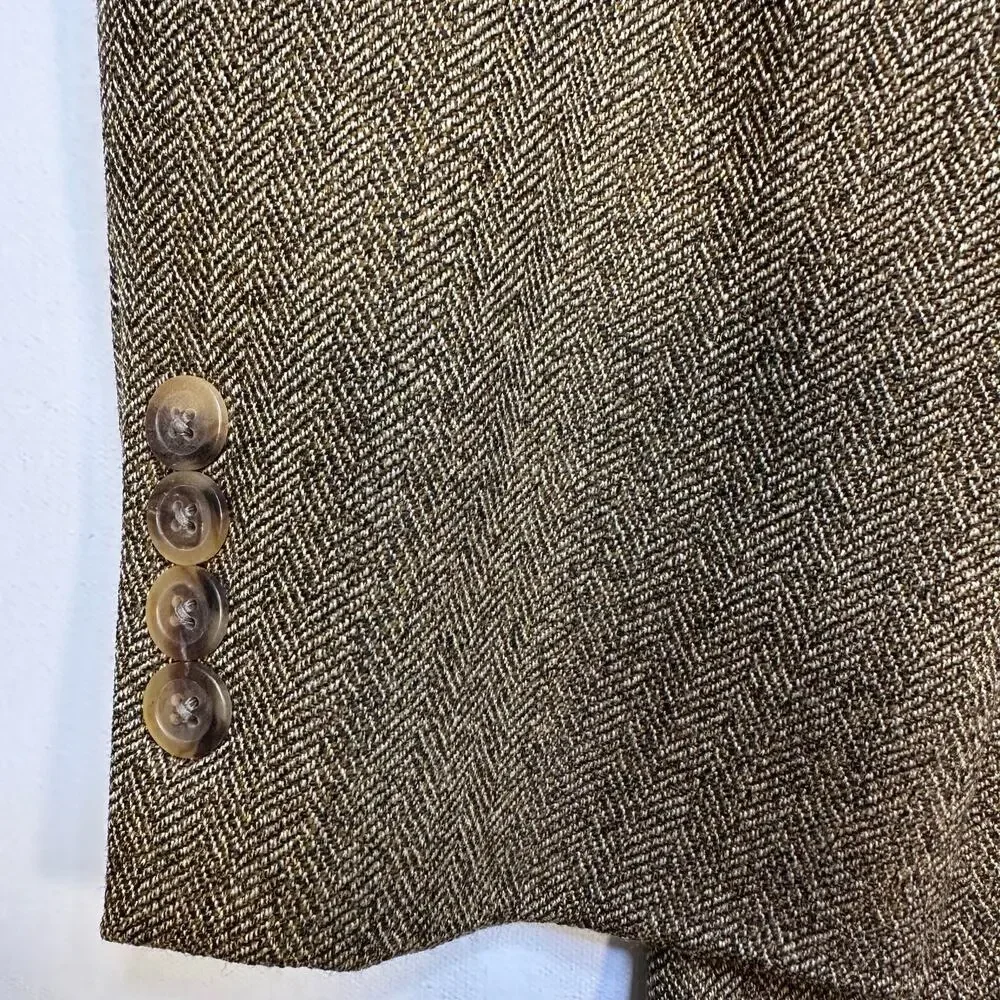 Hart Shaffner & Marx Nordstrom Herringbone Wool Blazer Sport Coat 42R